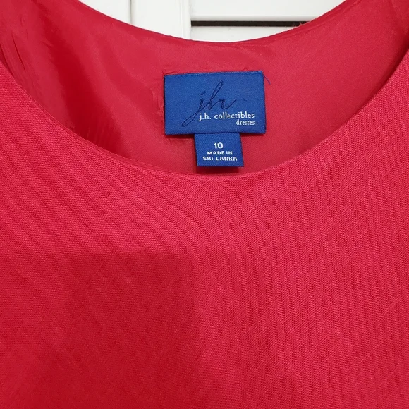 JH Collectibles Red Linen Blend Maxi dress, Size 10 - Picture 2 of 6